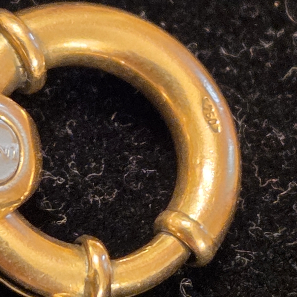 Heavy Solid 18k Yellow Gold Rolo Link Bracelet By UNOAERRE - Picture 5 of 10
